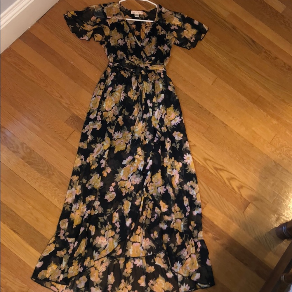 Band of Gypsies Floral Slit Front Maxi
